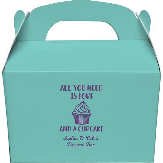 All You Need Is Love and a Cupcake Gable Favor Boxes